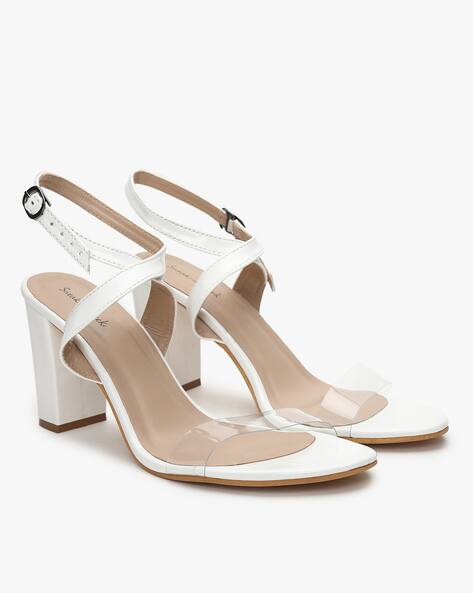 white block heels for women