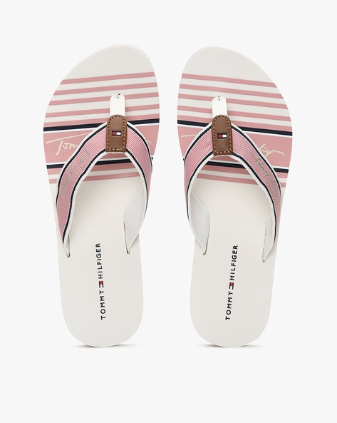Buy Pink Flip Slippers for Women by HILFIGER Online | Ajio.com