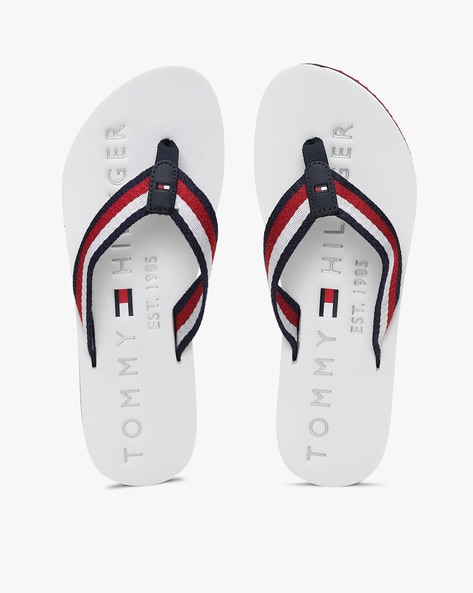Buy White Flip Flop Slippers for Women by TOMMY HILFIGER Online | Ajio.com