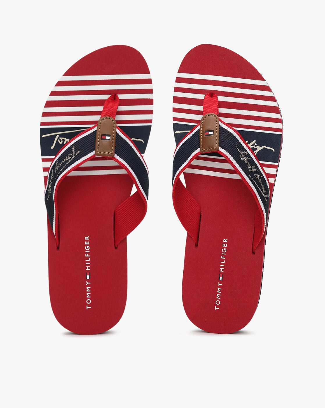 tommy hilfiger red slippers