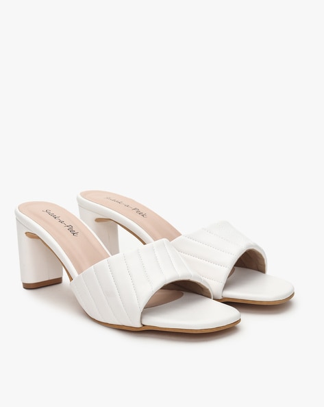 Buy White Heeled Sandals for Women by Sneak a Peek Online Ajio