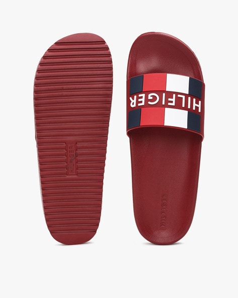 Tommy hilfiger red discount slippers