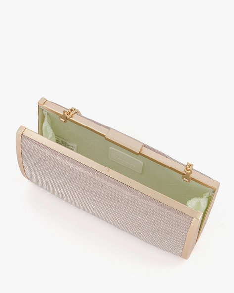 Dune rose sales gold clutch bag