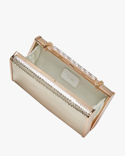 Dune rose gold clutch bag online