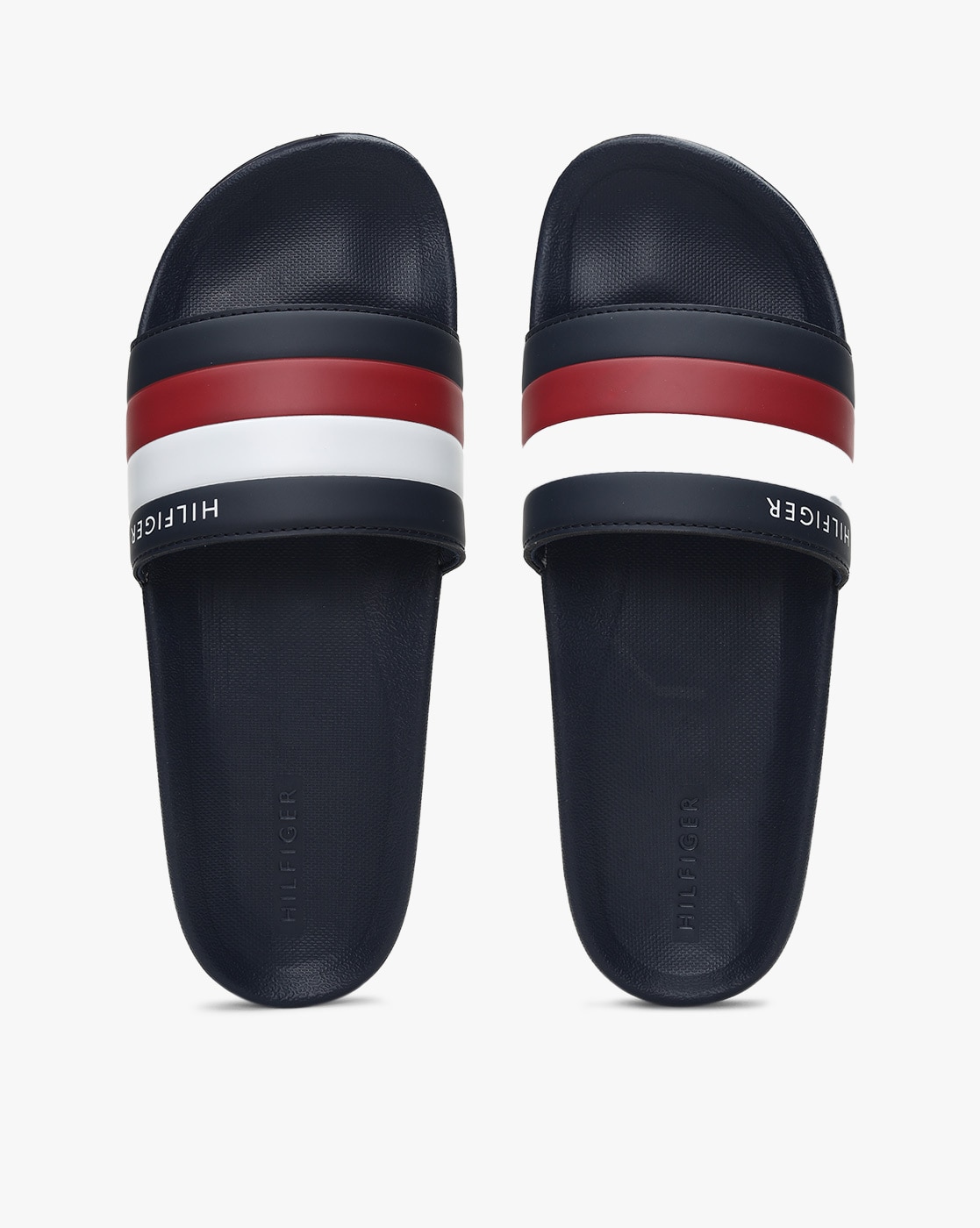 Navy blue 2024 tommy hilfiger slides