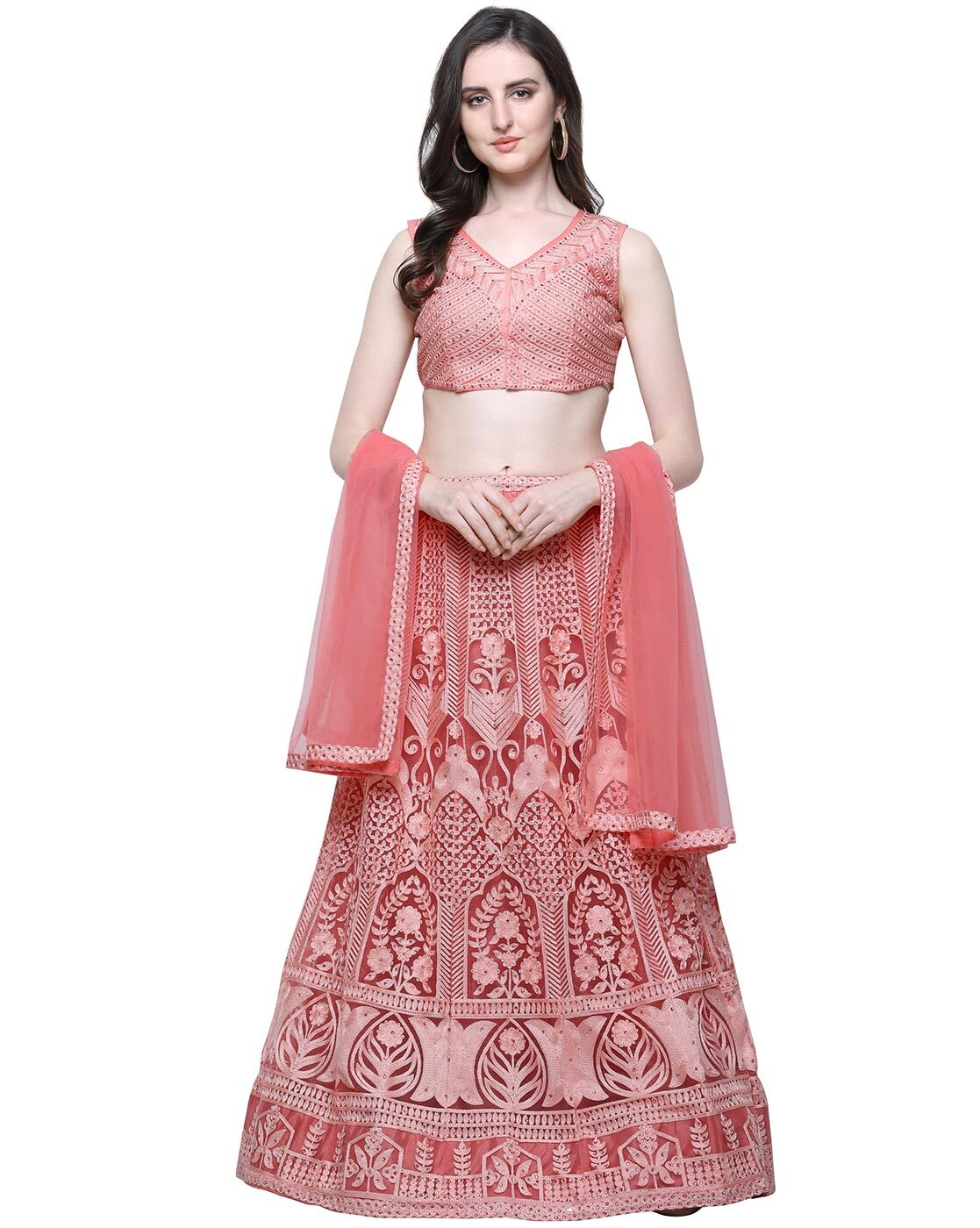 Buy online Zari Work Semi-stitched Lehenga Choli With Dupatta from ethnic  wear for Women by Pmd Fashion for ₹700 at 77% off | 2024 Limeroad.com