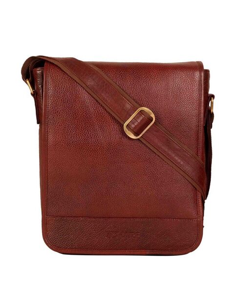 Black, Brown And Tan Plain SCHARF Genuine Leather Men's Shoulder Crossbody  Laptop Bag at Rs 1899 in Thane