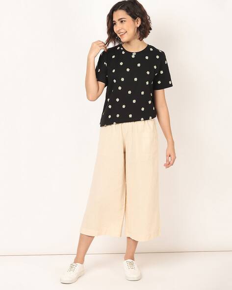 Buy Cream Trousers \u0026 Pants for Women by 