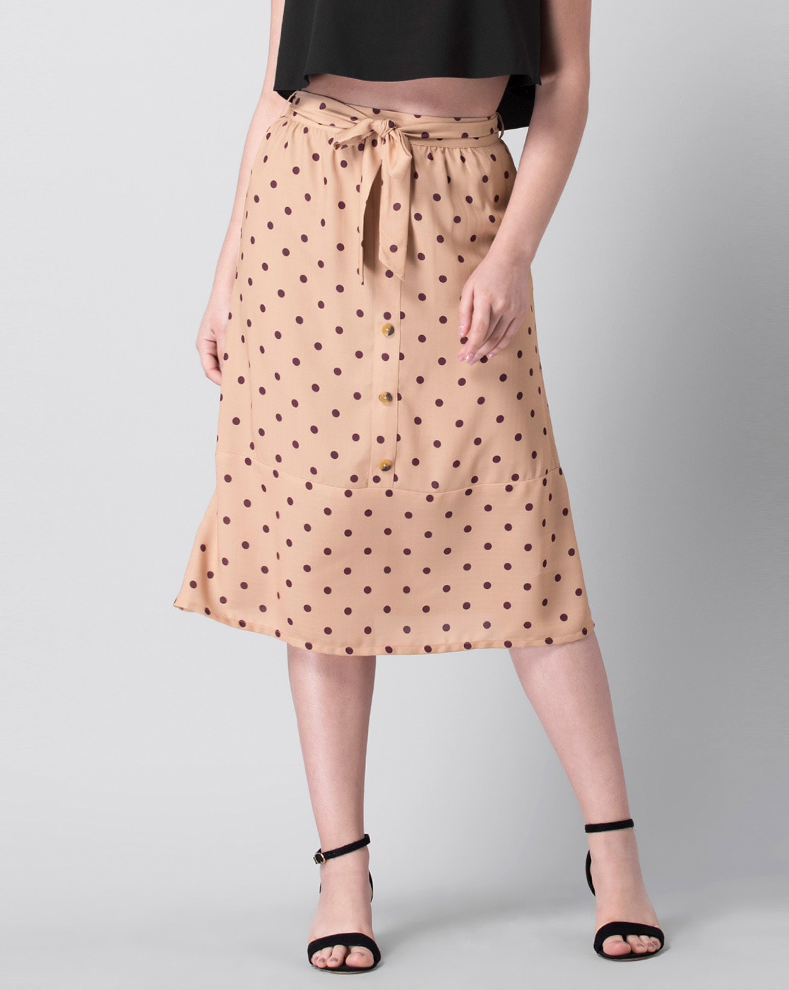 sheike linear floral skirt