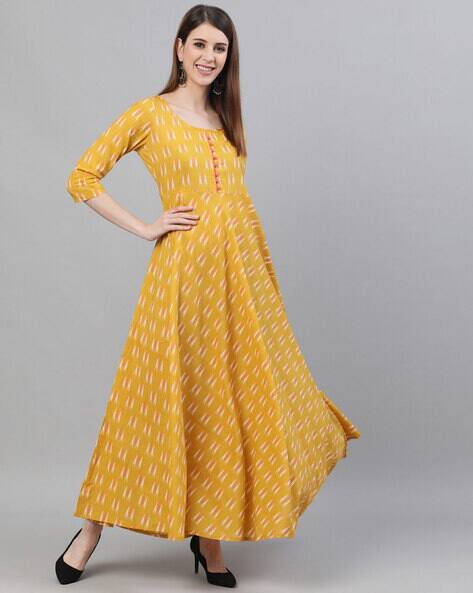 myntra yellow dress