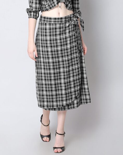 Checkered skirt online outlet india