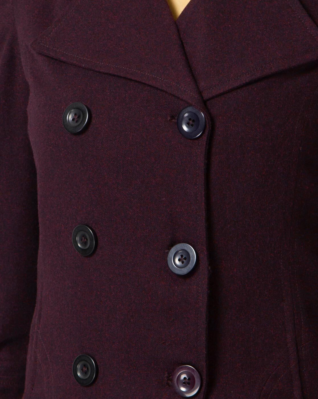 oxblood peacoat