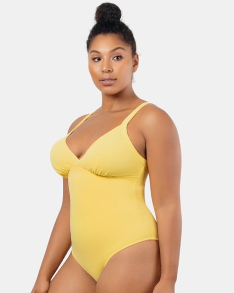 Mustard yellow bathing clearance suit