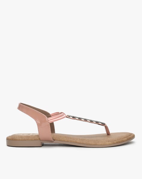 Buy Pink Flat Sandals for Women by Maven Online | Ajio.com