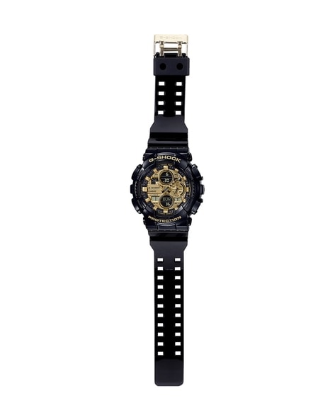 Mens black and gold g sales shock watch