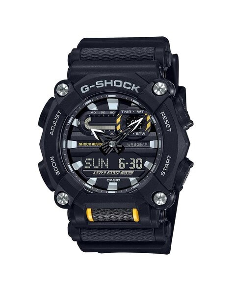 Men G1057 G-Shock GA-900-1ADR Black Analog-Digital Dial Black Resin Strap Watch