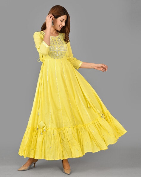 Buy Yellow Dresses & Gowns for Women by KIREI Online | Ajio.com