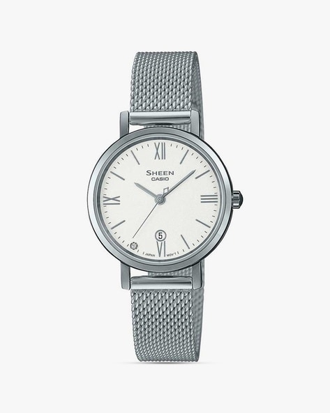 silver casio women's watch