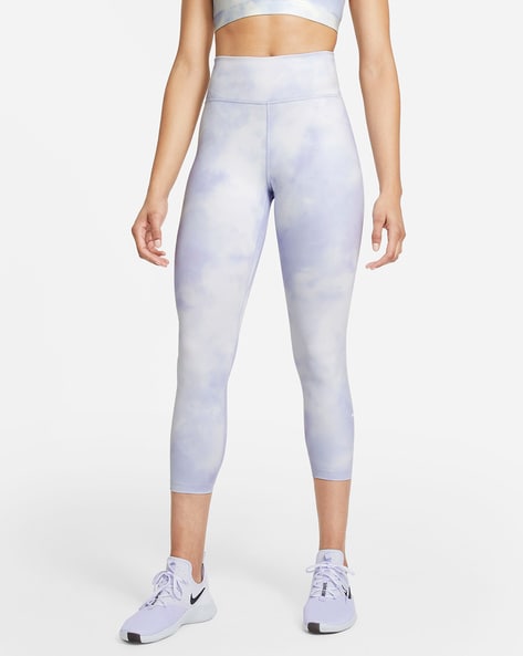 Mid-Rise Ankle-Length Sports Leggings with Elasticated Waist