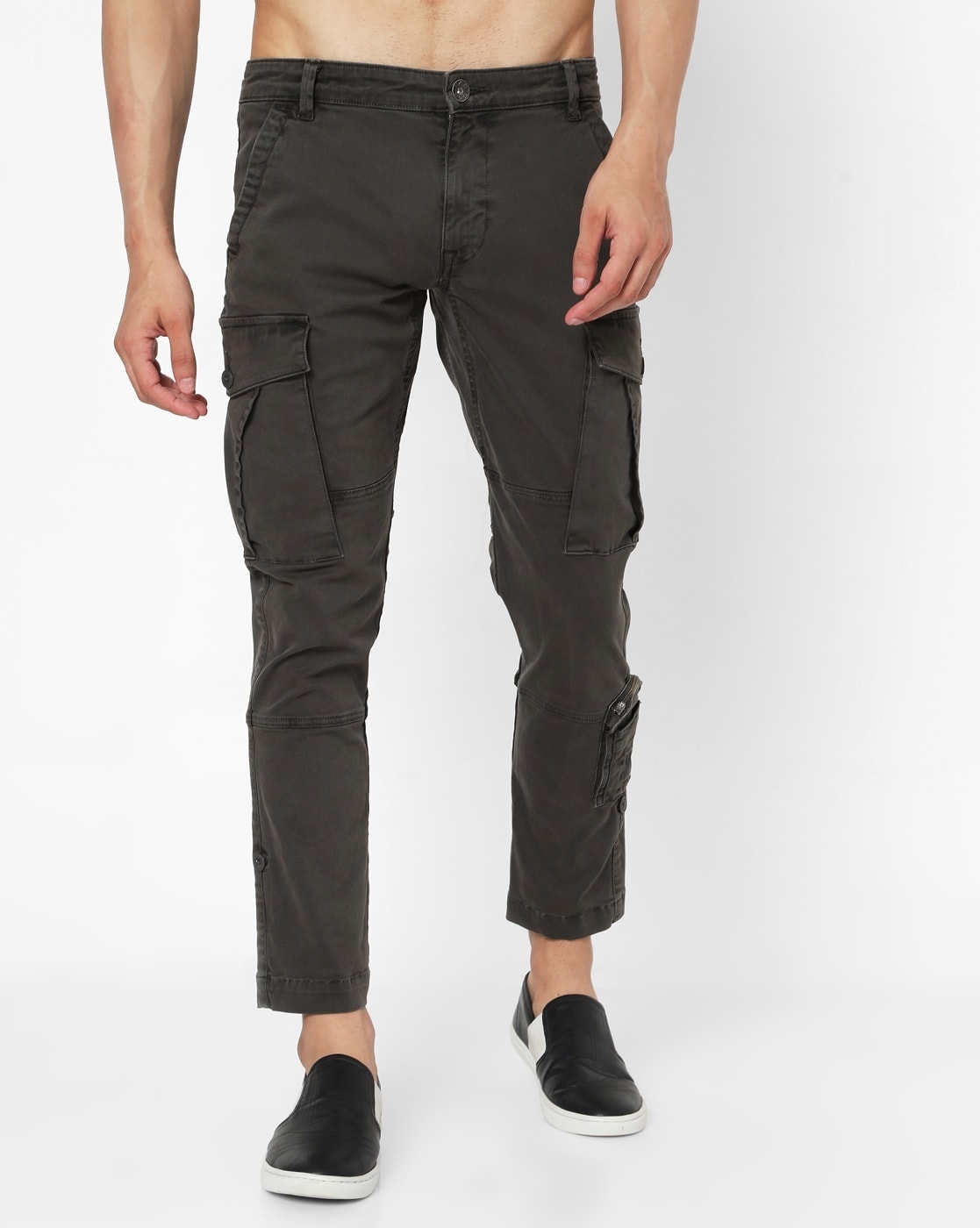Khaki Ted Baker Mens Mikael Slim Cargo Trousers  Get The Label