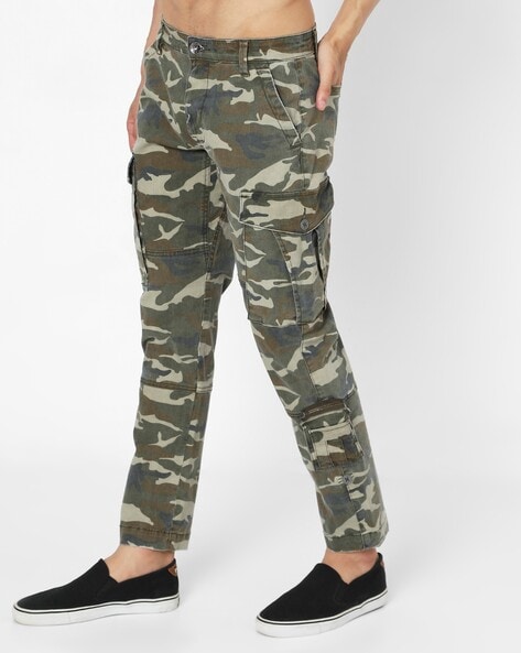 Men Camo Print Flap Pocket Cargo Trousers | Mens pants fashion, Mens pants  casual, Pants outfit men