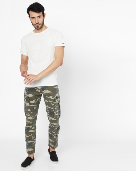 Buy Flying Machine Men Black Camouflage Print Trousers  Trousers for Men  1605705  Myntra