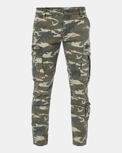 Buy Dennis Lingo Natural Grey Slim Fit Camouflage Joggers for Mens Online   Tata CLiQ