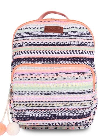 pink striped backpack