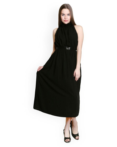 Hi Neck Maxi Dress