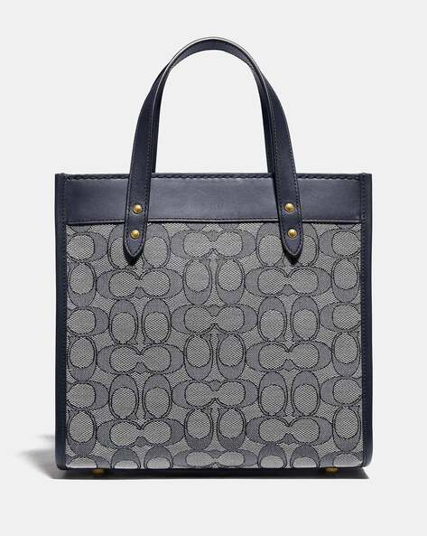 Coach tote bag navy blue hot sale