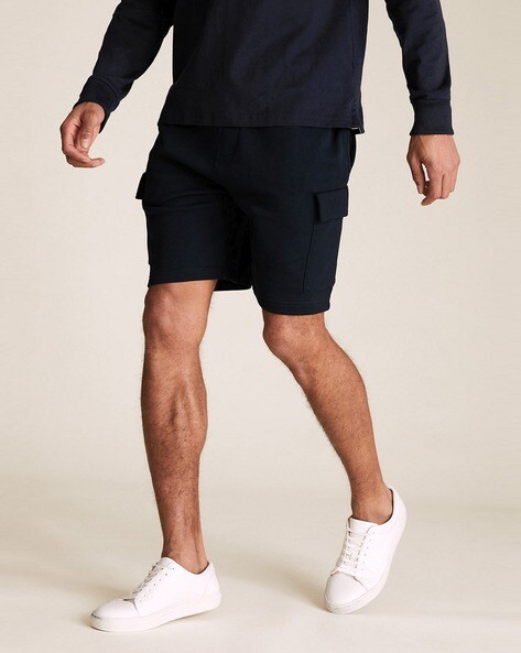 mens navy cargo shorts