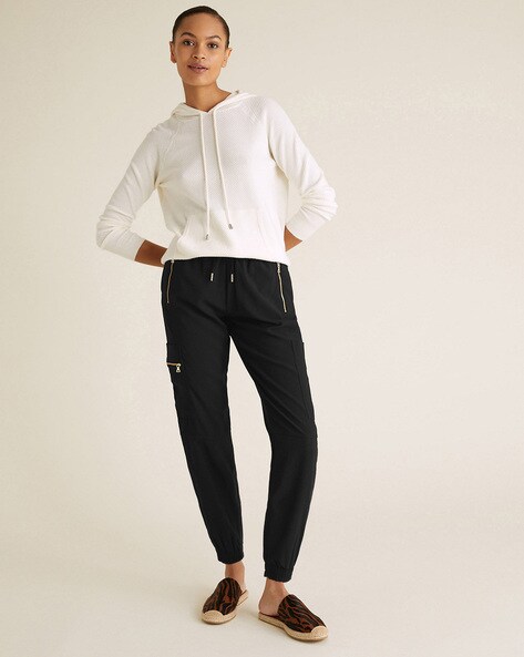 Buy Black Track Pants for Women by Marks & Spencer Online