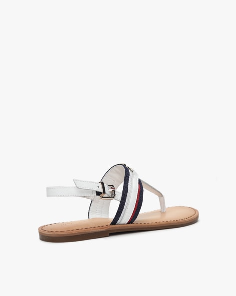 Tommy hilfiger white deals flat sandals