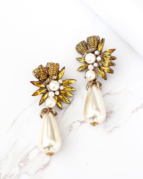 How To Make Pearl Dangle Statement Earrings Online | JOANN