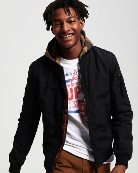 superdry hooded bomber jacket