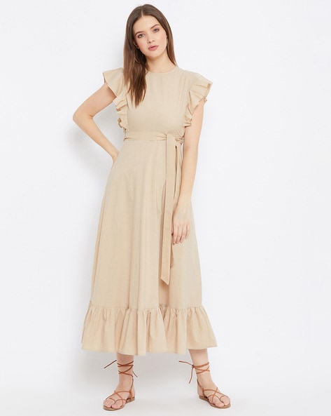Buy Beige Dresses for Women by The Silhouette Store Online