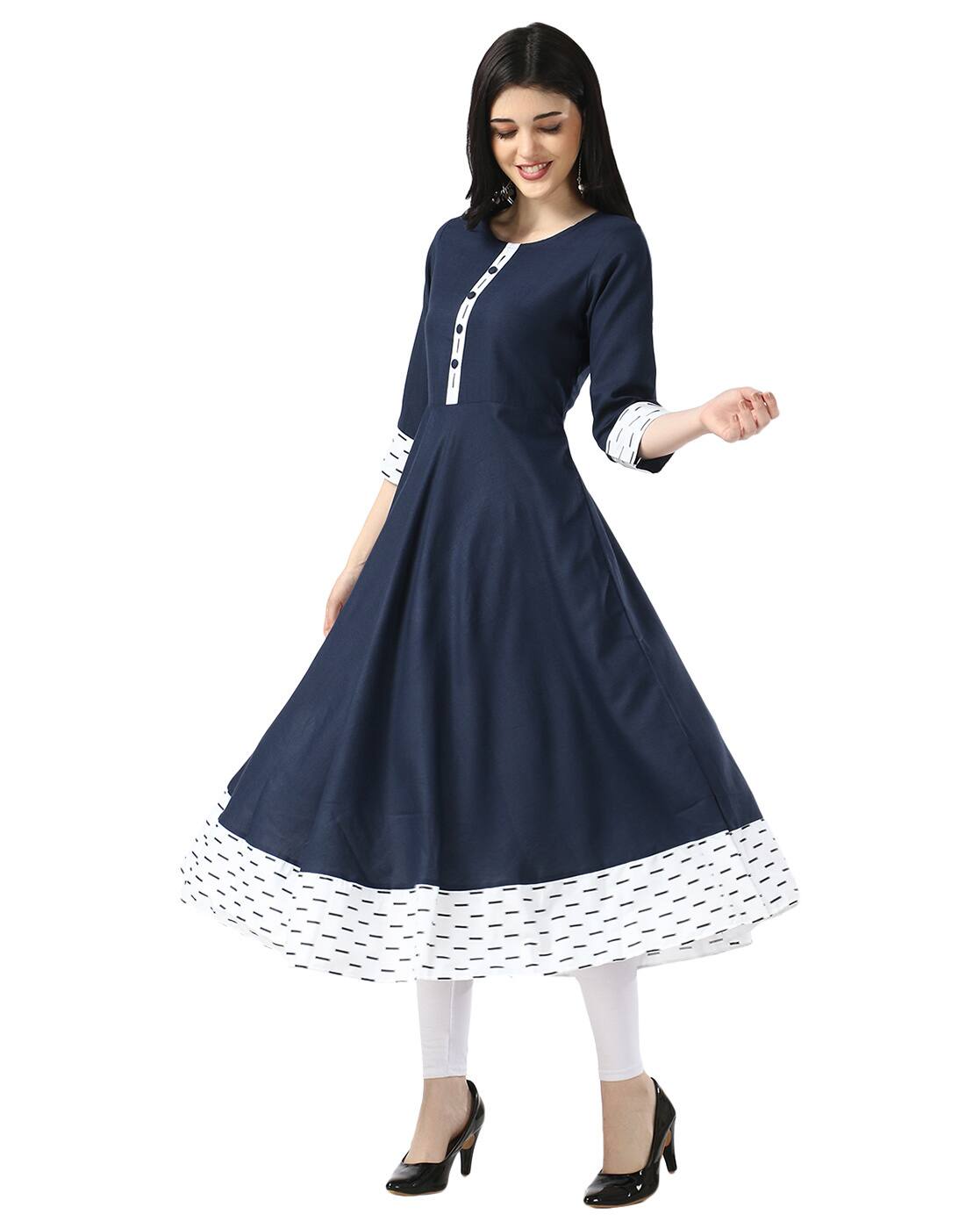 round neck anarkali