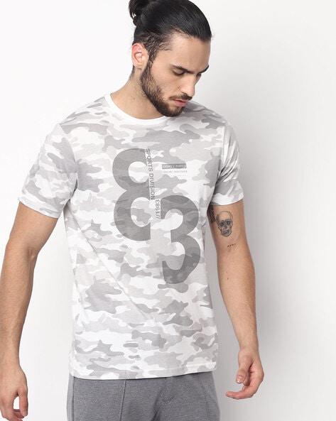 Camouflage off hotsell white t shirt