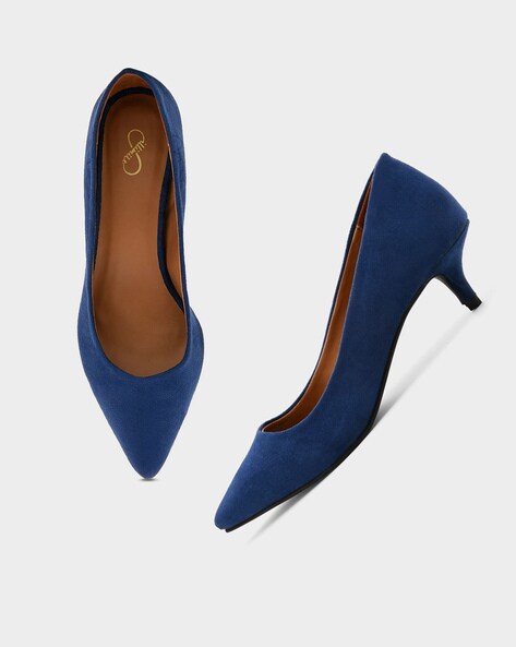 Women Fashion Navy Blue Pointed Toe Slip on High Heel Shoes Ladies Fashion  Black Comfort Stylish High Heels Sapatos Azuis G5751