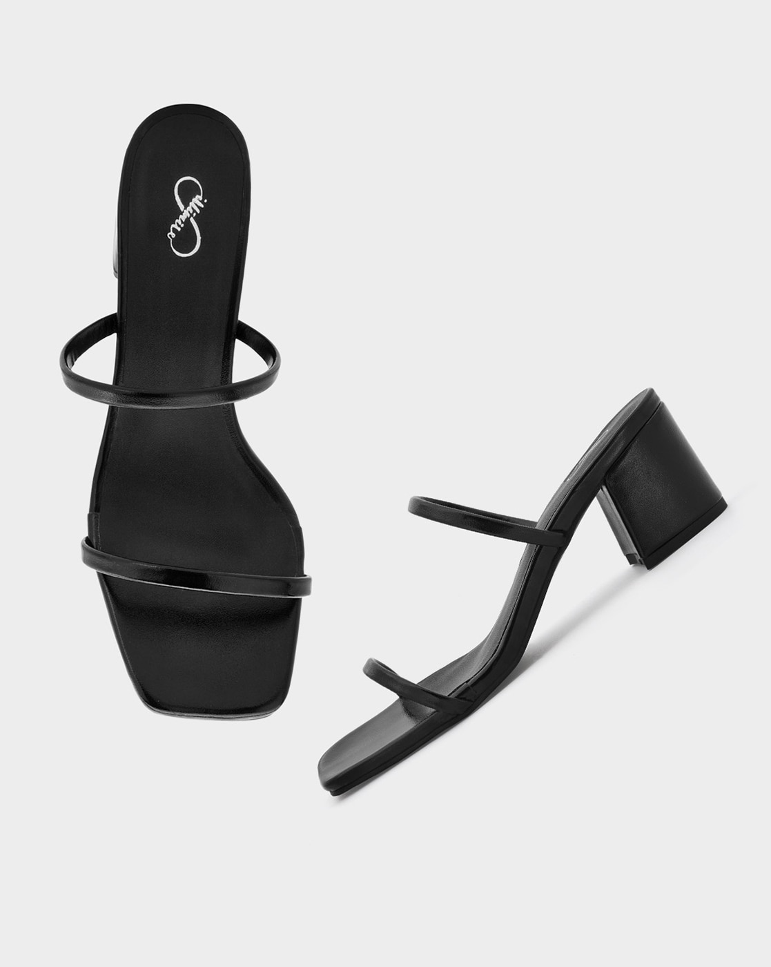 Strappy Heels for women Block Heels Square Toe Chunky Ankle Buckle Pump Heeled  Sandals(DKX02) – shoentale