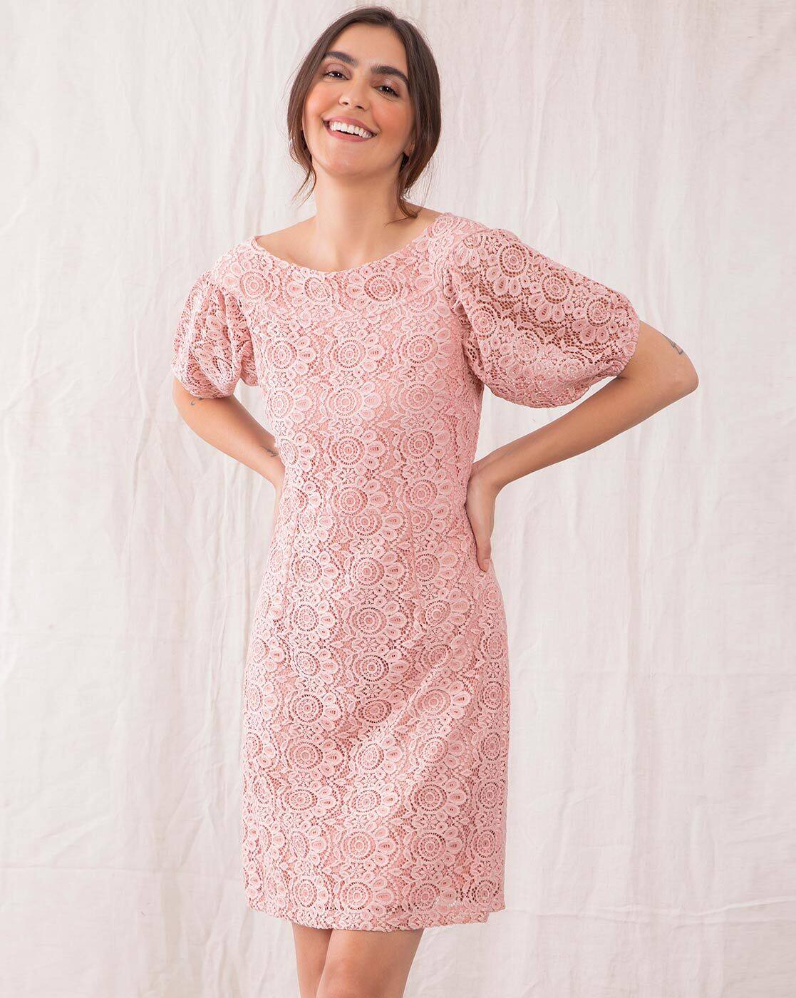 light pink sheath dress