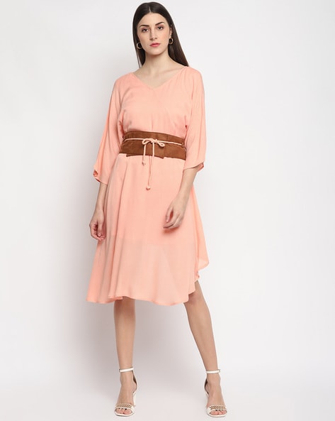 Women Peach Shaded Dress