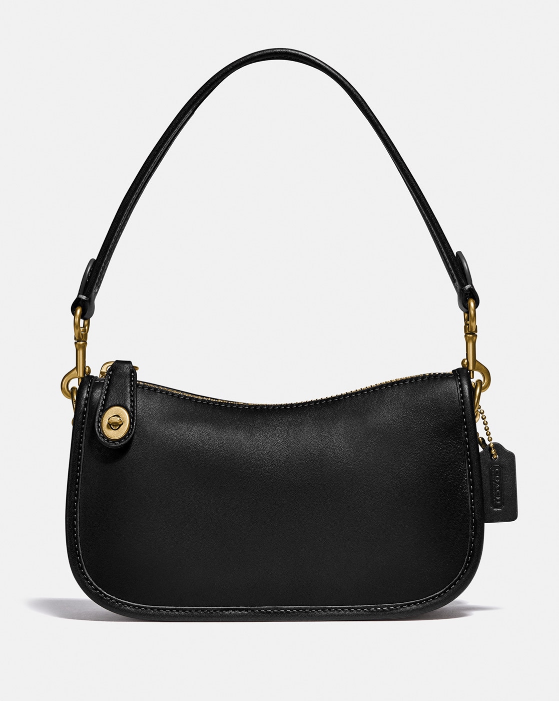 Buy Coach Glovetanned Leather Swinger 20 Bag | Black Color Women | AJIO LUXE