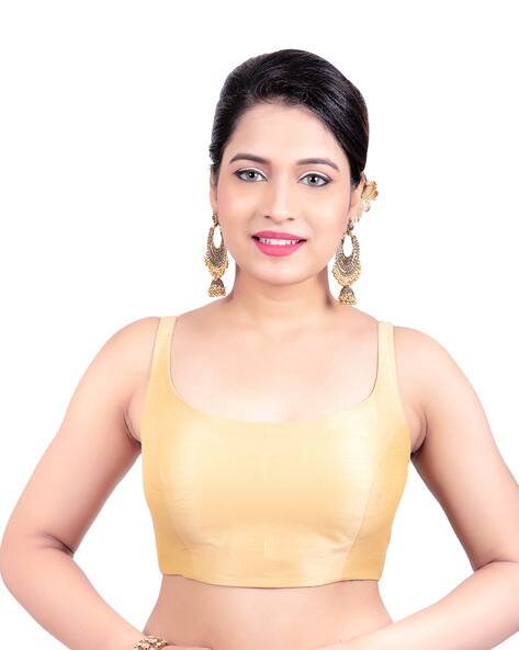 Sleeveless blouse golden Clearance