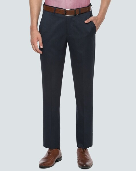 Navy Pleated Duca Trousers in Wool Cashmere  SUITSUPPLY India