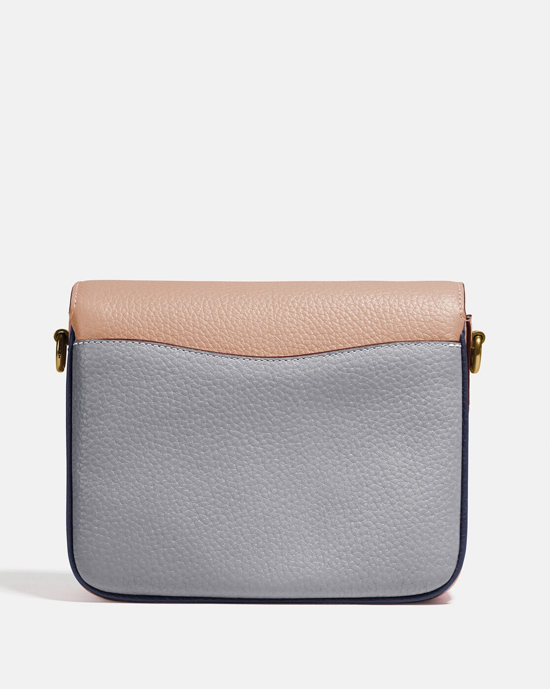 Coach Polished Pebbled Leather Cassie Crossbody 19, Grey Blue, One Size