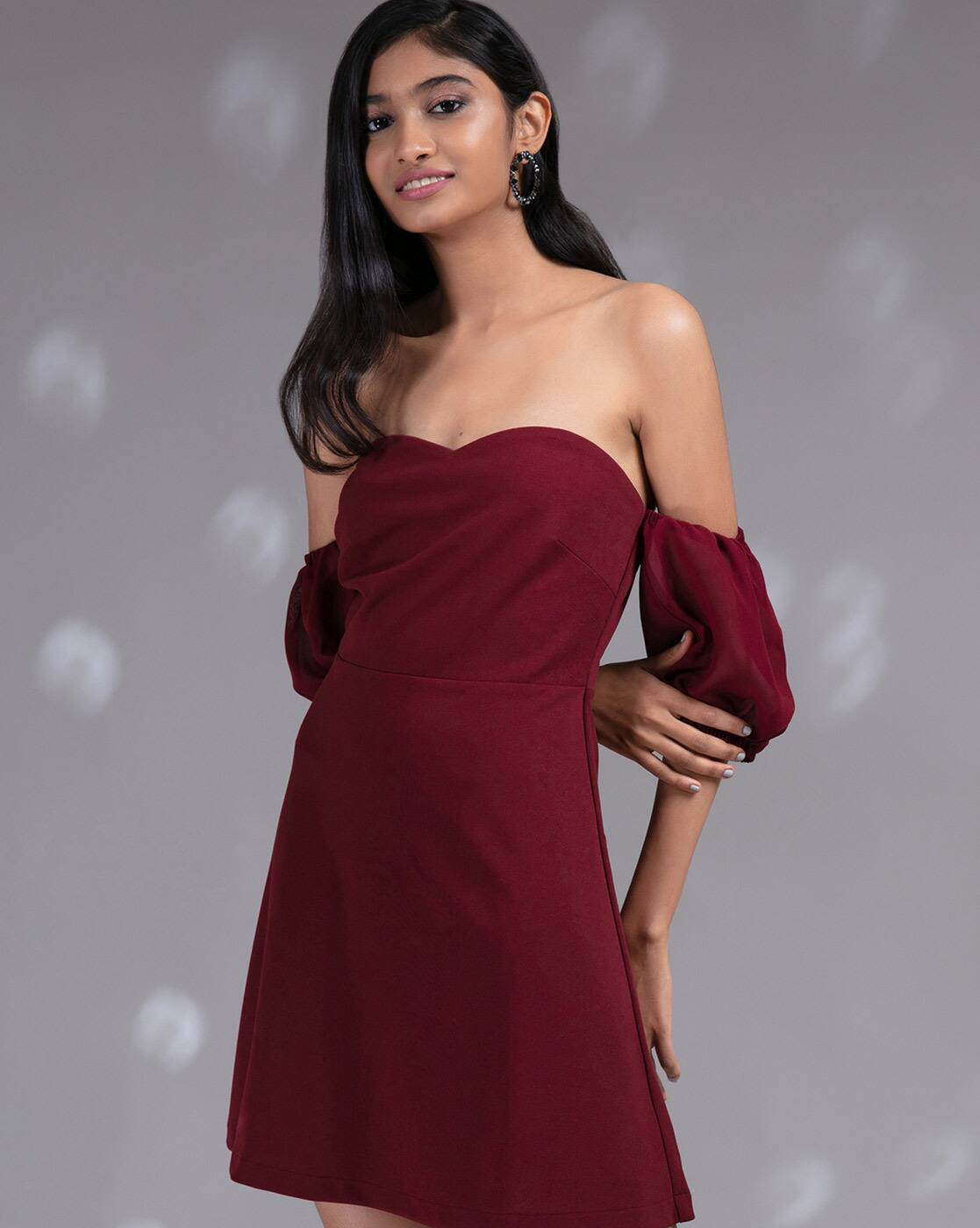 Buy Maroon Dresses for Women by Twenty 