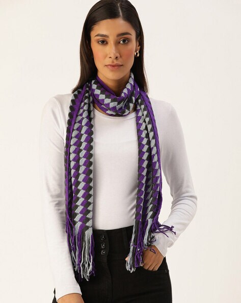 Knitted Scarf with Fringes Price in India