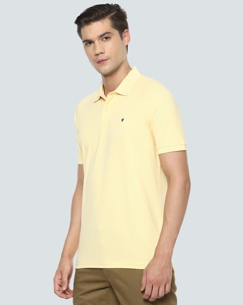 Buy Louis Philippe Yellow T-Shirt at