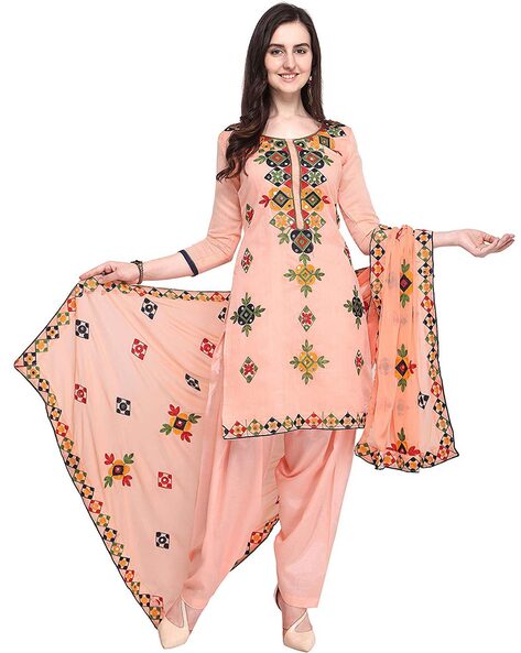 Buy SOUTH SILK MIRROR WORK DRESS MATERIAL at Rs. 6.93 online from Royal  Export Punjabi Dress Materials Wholesale : RE2220